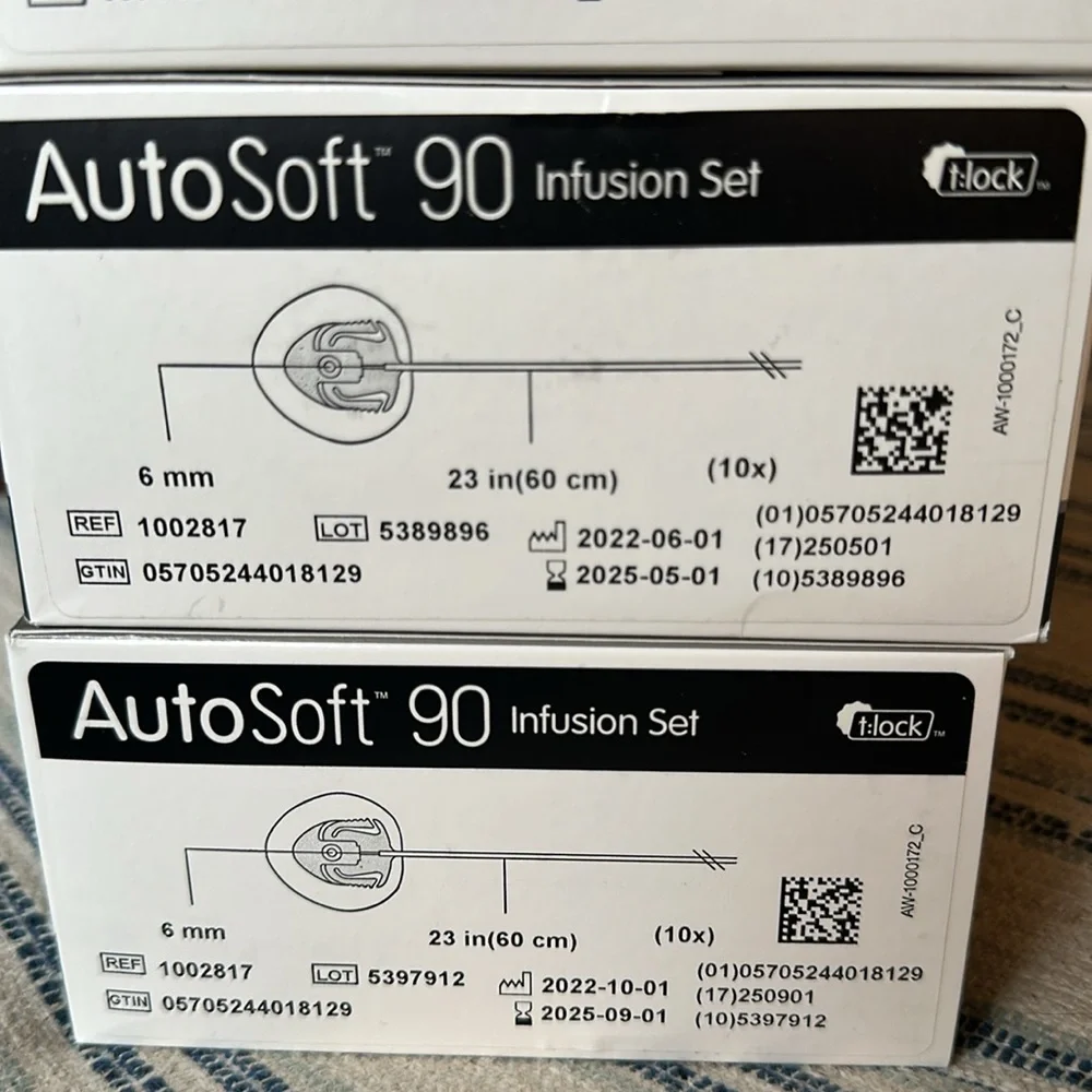 AutoSoft 90 Infusion Sets x 4 boxes 40 total Four month supply Diabetic Tandem - Picture 5 of 5